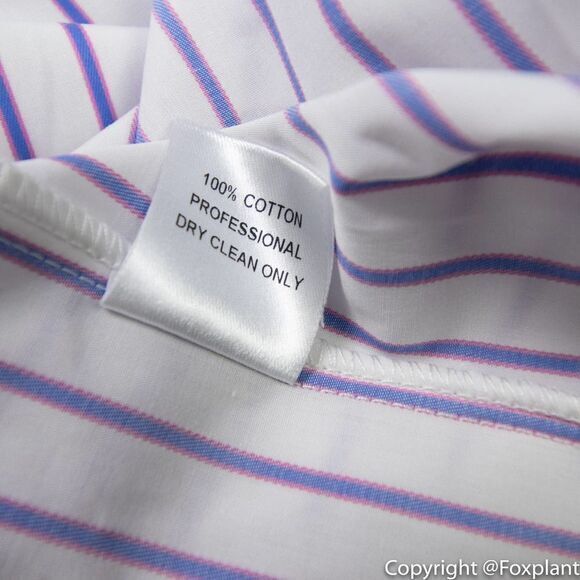 NWOT Petersyn smocked puff short sleeve button front top,‎ white with stripes - Picture 13 of 15